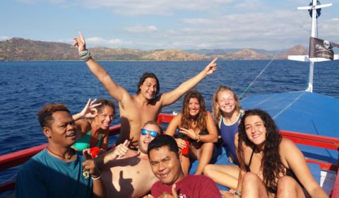 Eco diving photo with Yoram and Sudir